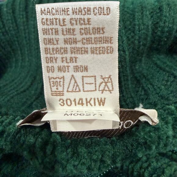 Draper’s & Damon’s Green Chenille Zip Cardigan Ribbed Trim Pockets Cottage Sz S - Picture 10 of 10